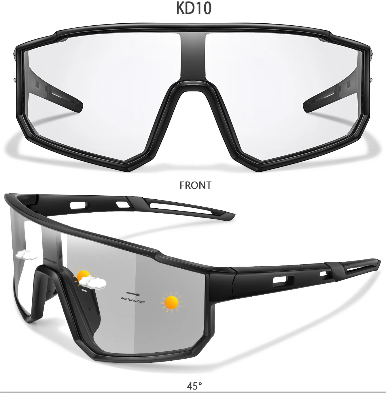 New Style Brand Photochromic Eyewear Men Women Bicycle MTB Bike Running Fishing Cycling Glasses Comfortable Windproof Goggles