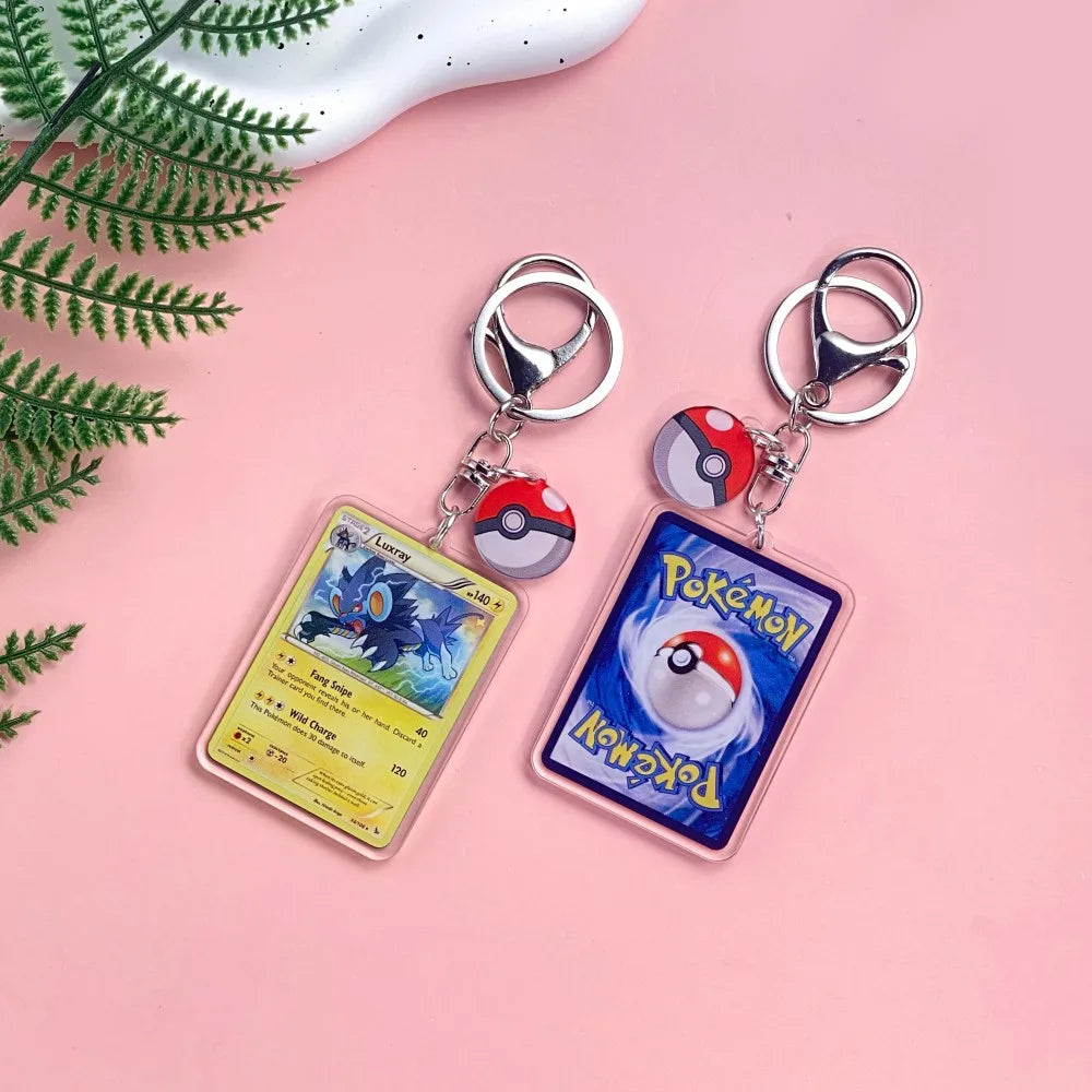 1/43Pcs Pokémon Pikachu Bulbasaur Gold Saint Acrylic Keychain Backpack Pendant Bag Charms Accessories Decoration Holiday Gifts