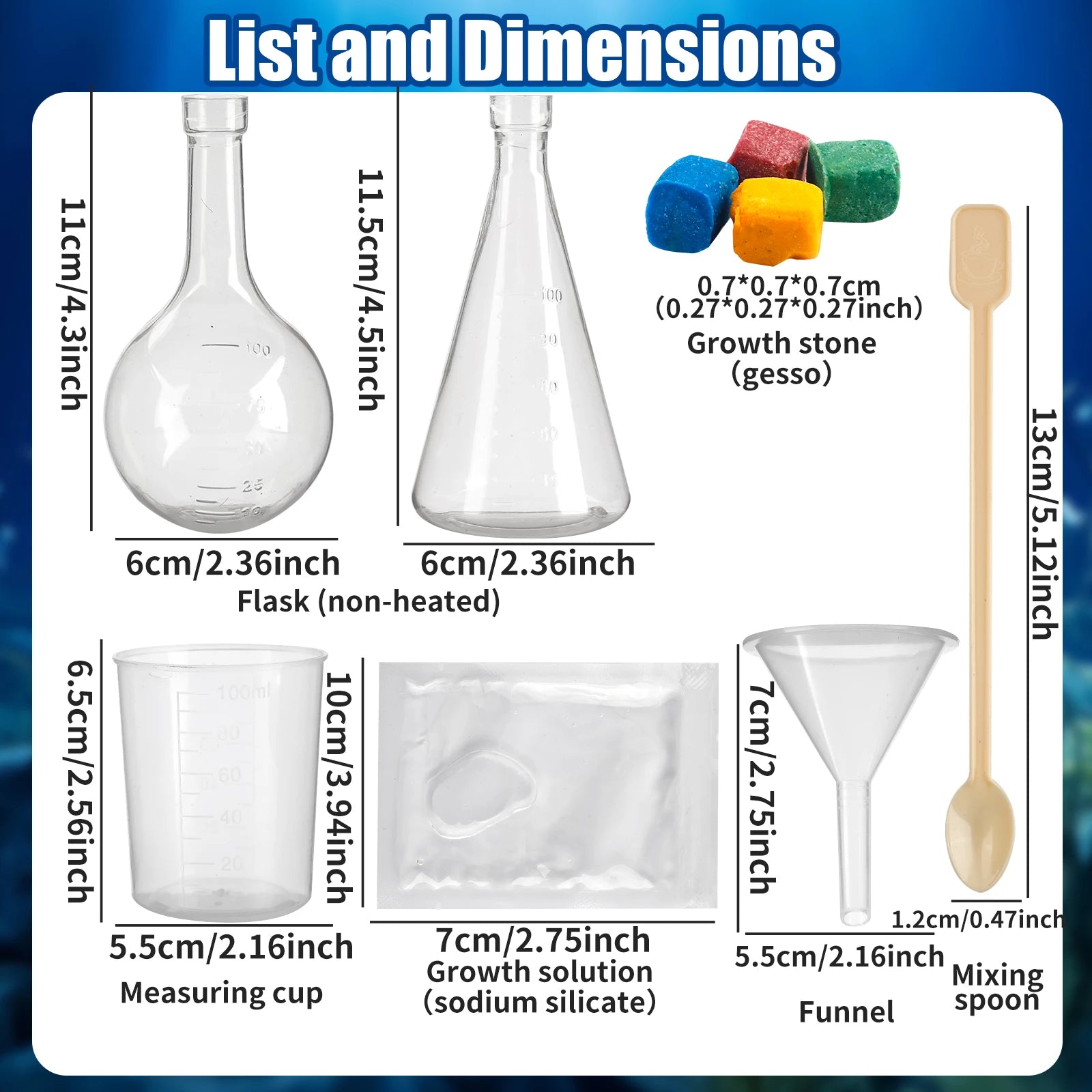 DIY Water Magic Mini Growth Stones, Science Toys, Christmas/Halloween/Thanksgiving/Easter/New Year Gifts