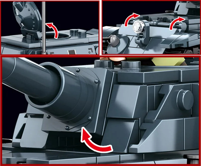 WW2 Military Army Soldiers World War 2 Tank Armored Vehicle Model Assemble Building Blocks Bricks Children's DIY Toys Gift