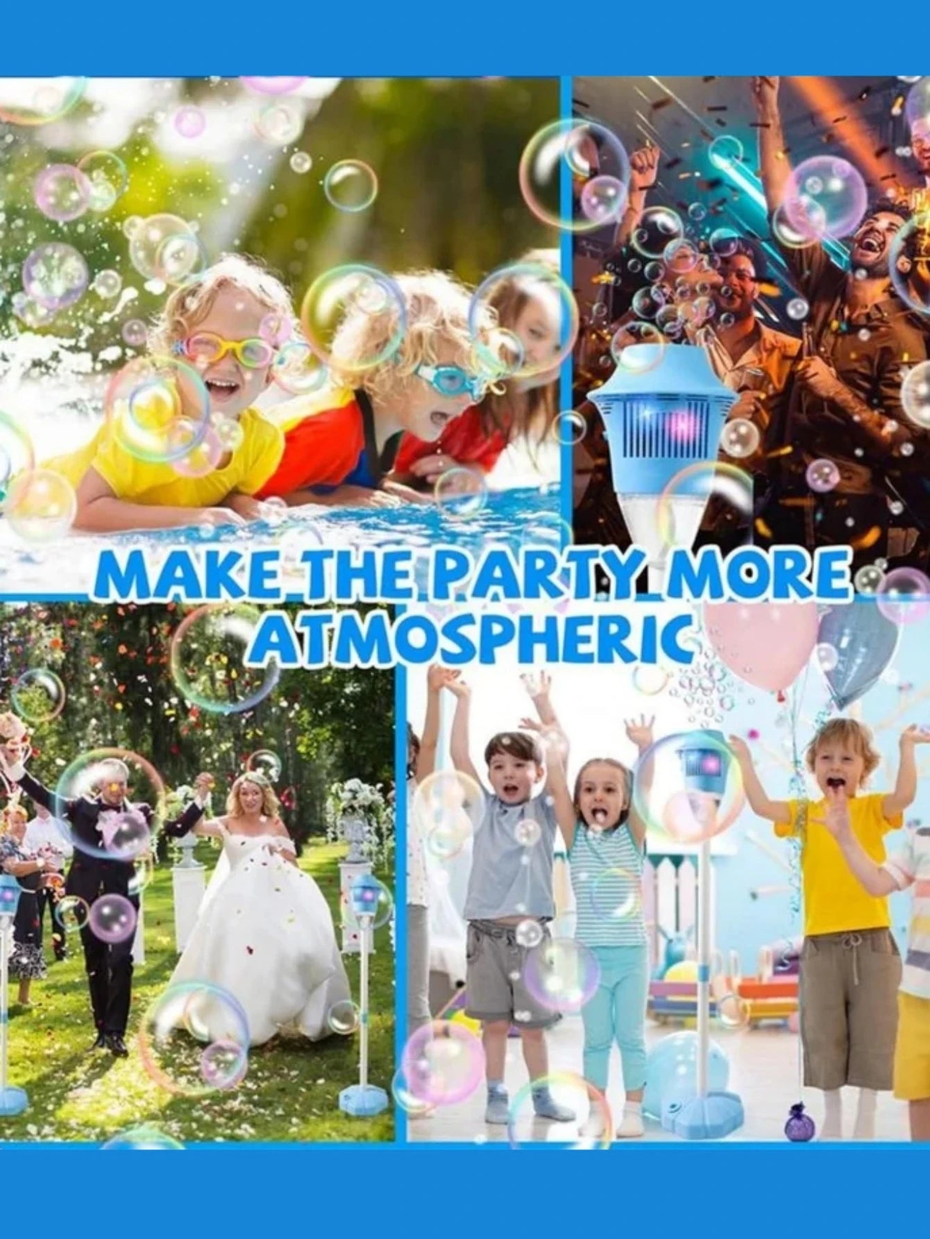 Street light bubble machine fully automatic bubble with light birthday outdoor wedding party without battery bubble water