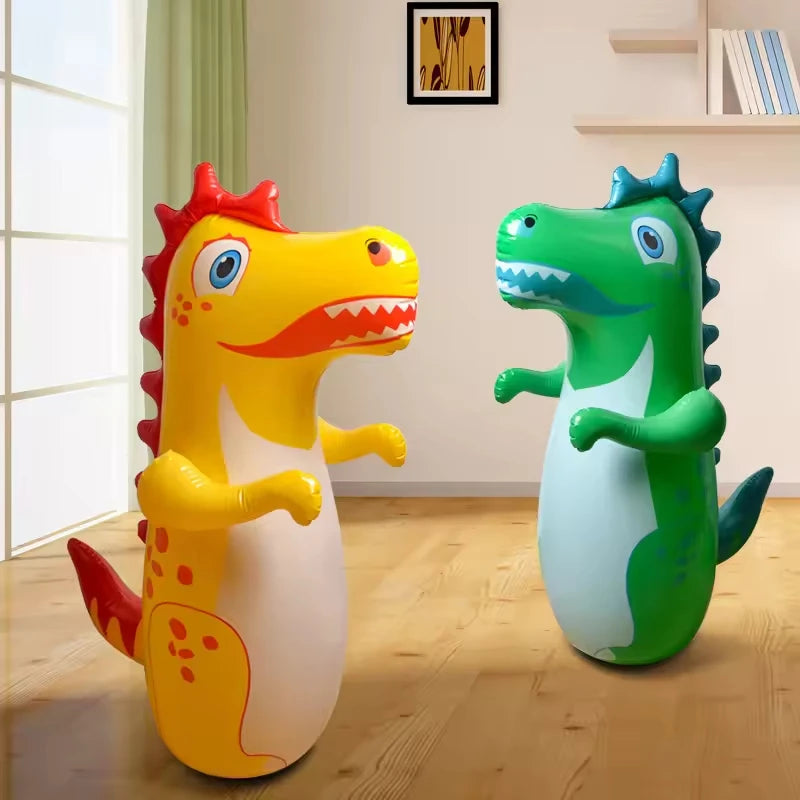 Tumbler Boxing Inflatable Standing Punching Bag Parent Child Toy for Boys Games Sport Dinosaur Model Kids Activity Outdoors Gift