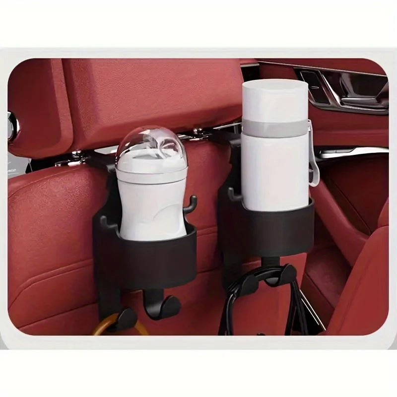 Car Supplies Seat Back Storage Rack1/2Multifunctional cup holder storage box with hookPPMaterial Beverage Phone Holder Car Mount