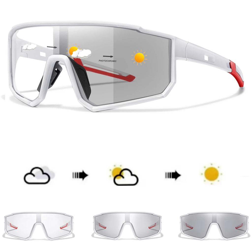 New Style Brand Photochromic Eyewear Men Women Bicycle MTB Bike Running Fishing Cycling Glasses Comfortable Windproof Goggles