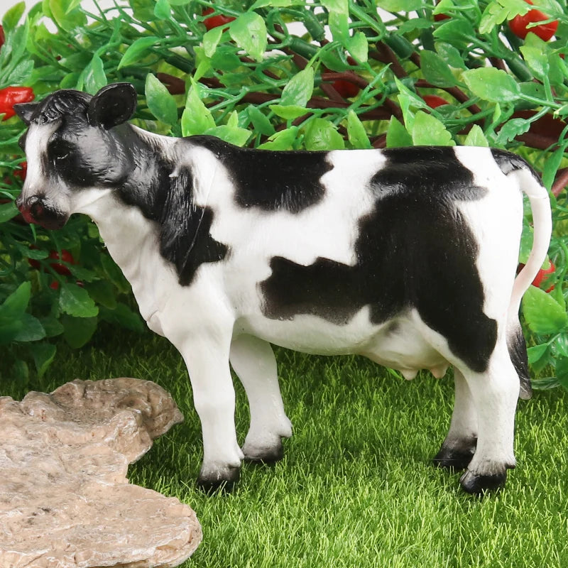 Oenux Farm Model Simulation Goose Duck Pig Hen Cow Horse Sheep Action Figures Poultry Animals Figurine Miniature Cute Kids Toy