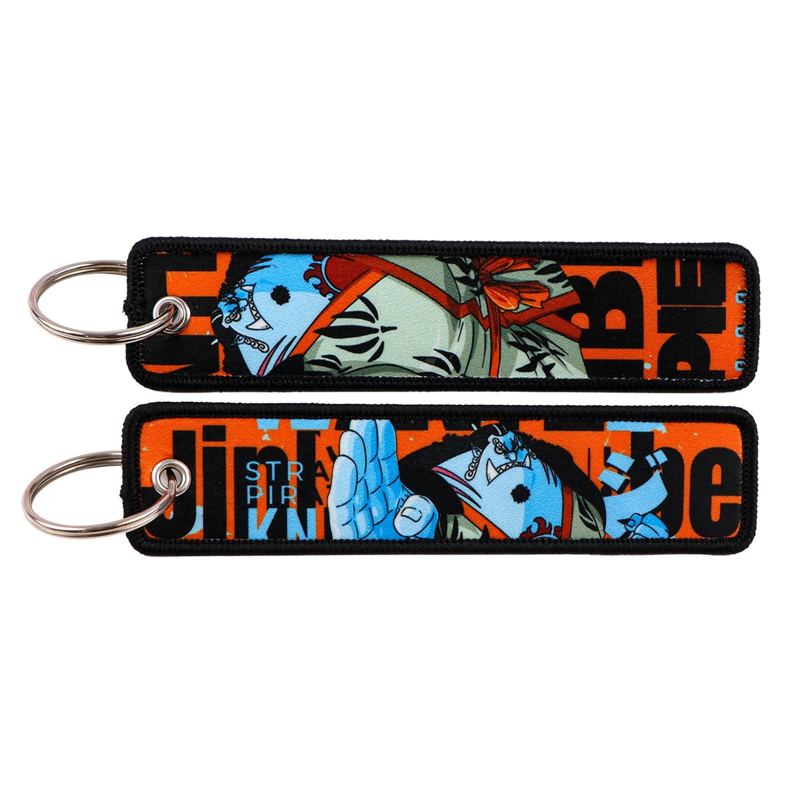 Anime Pirate Embroidery Key Fobs Manga Key Tags Cool Keychains for Women Men Car Keyrings Cosplay Accessories Friends Gift Toy