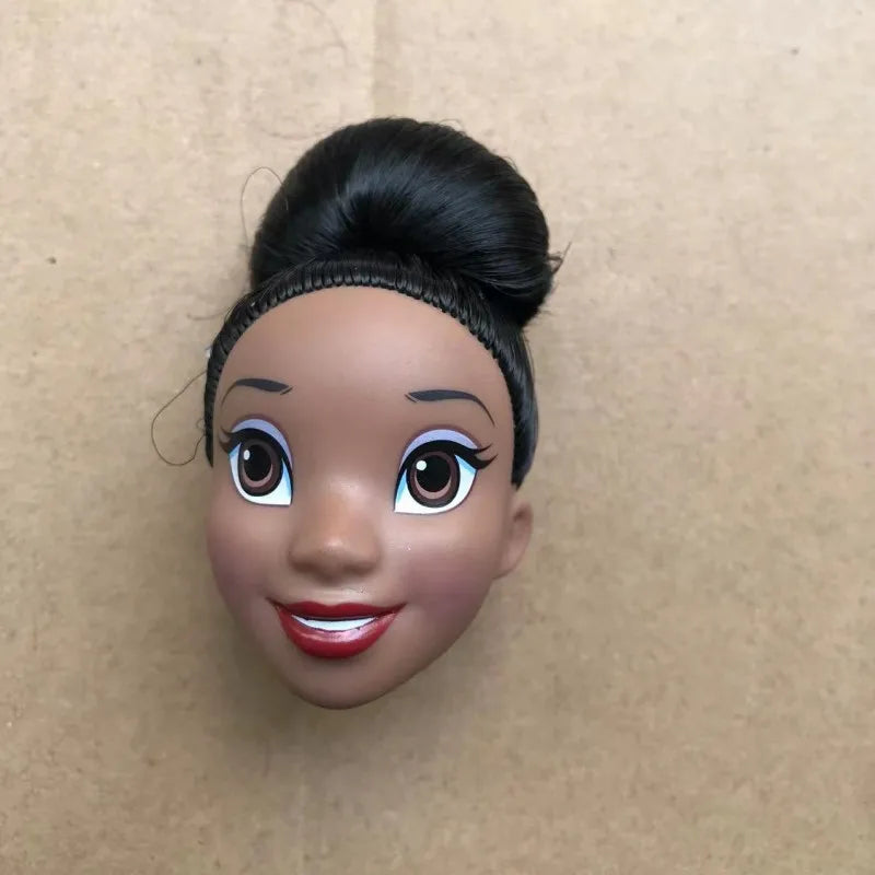 Glasses Eyes With Real Eyelashes Doll Heads Colorful Soft Doll Parts White Skin Doll Accessories Girl Gift Toys Figures