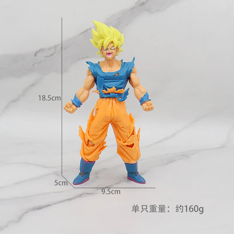 Anime Dragon Ball Z Super Saiyan Model Son Goku Scene PVC Action Figure 18cm Statue Collectible Toy Action Model Doll Kids Gifts