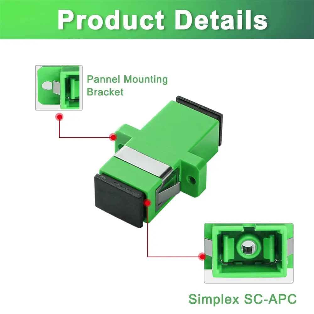 Natalink SC Fiber Optic Coupler  SC Female to SC Female APC Simplex Single Mode Fiber Optical Adapter Network Internet Connector