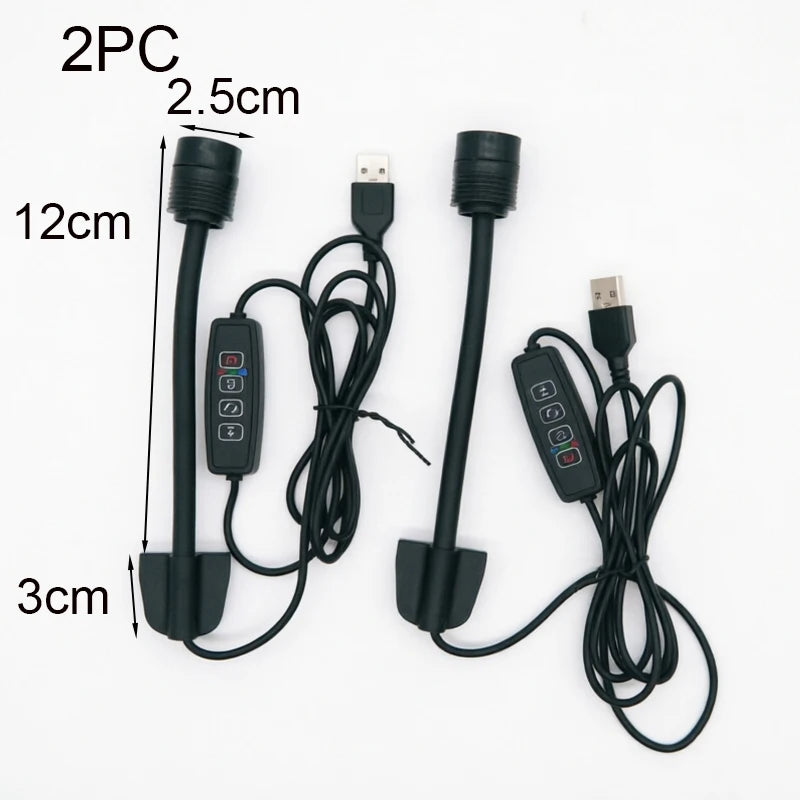 USB 3W South American Aquarium Spotlight 3-Color Dimmable Cycle Timer Zoomable LED Fish Tank Lamp for Aquascape Decor  Lighting