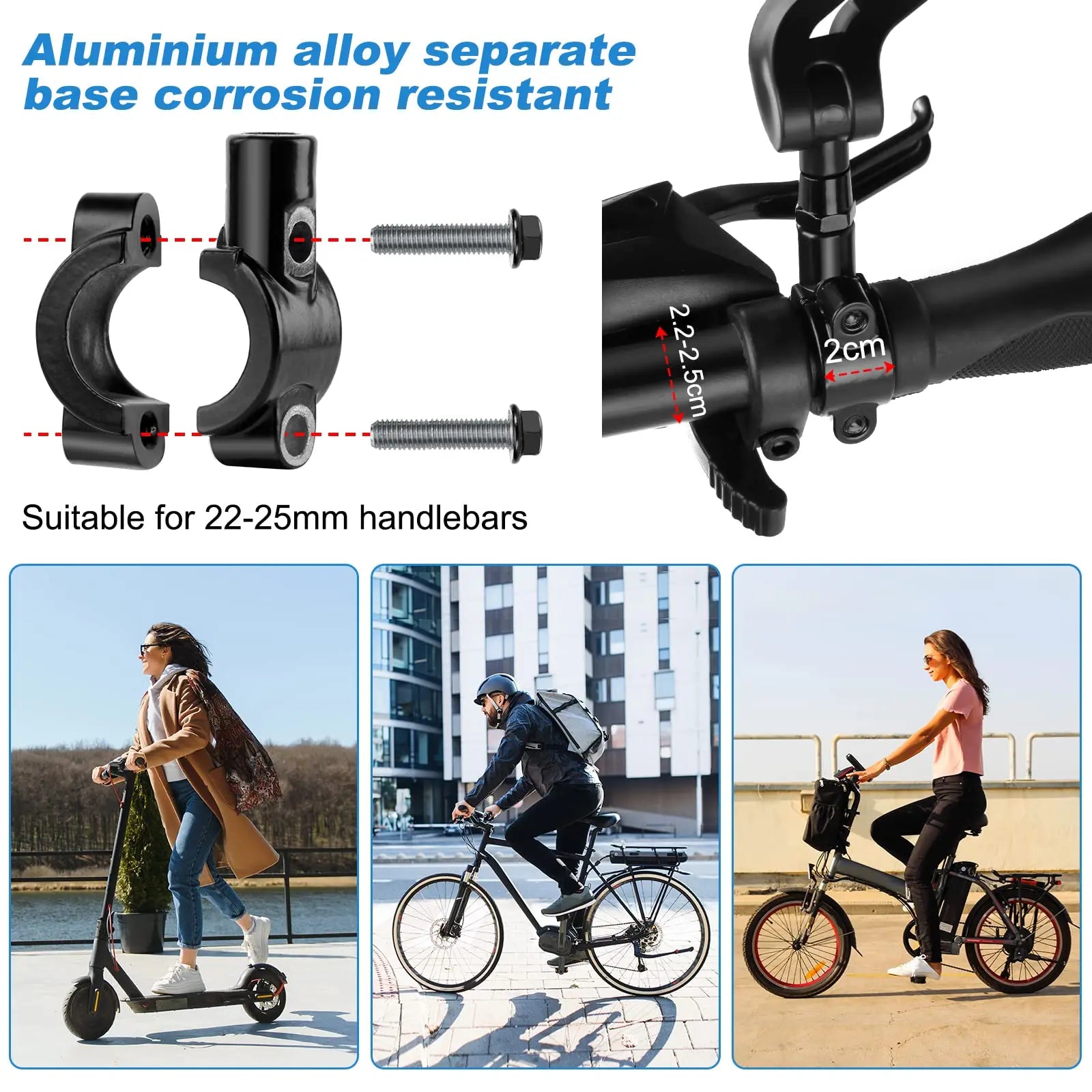 DOMEN Bicycle Rearview Wide Angle Mirror Cycling 360° Adjustable Rotate Road Bike Handlebar Rear View Mirrors Bike Accessories