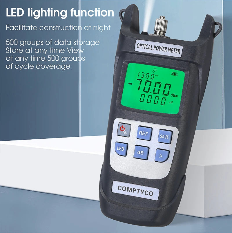COMPTYCO AUA-Y710A/Y510A Optical Power Meter -70~+10dBm/-50~+26dBm Fiber Optic Cable Tester FTTH Tools(OPM with LED Lighting)