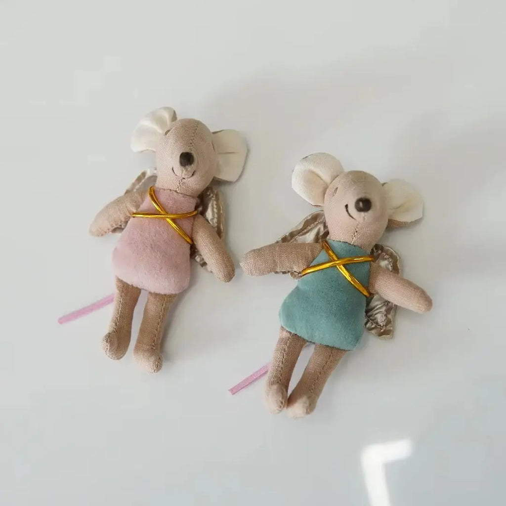 Danish Fabric Mouse Doll Cute Angel Wing Mouse Doll Zodiac Gift Rag Doll Knick-Knack