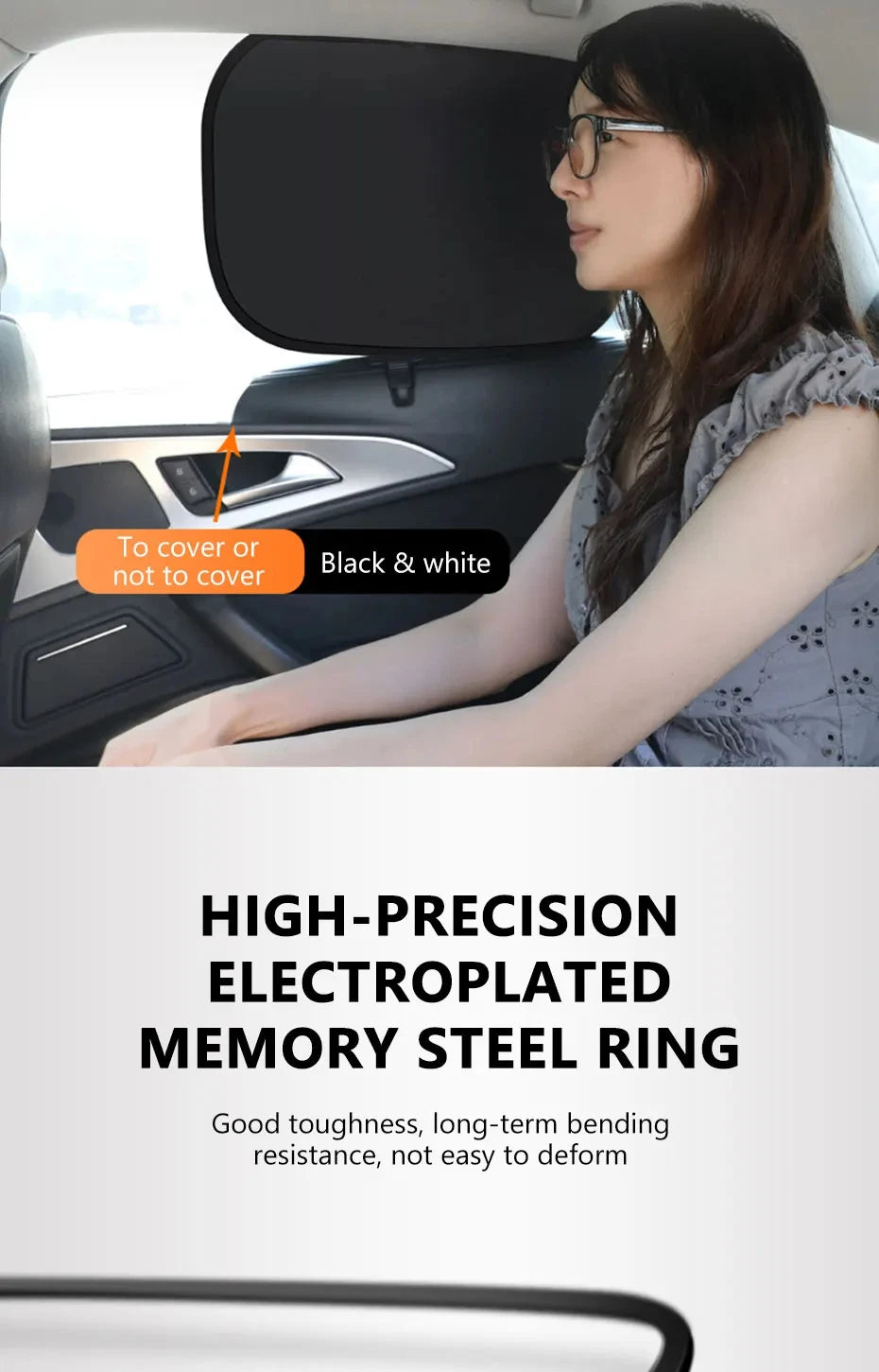 New Electrostatic Sun Visor for Car Side Window 4-Layer Sun Shade Curtains Anti-Glare UV-Blocker Auto Internal Blocker 99.9% UV