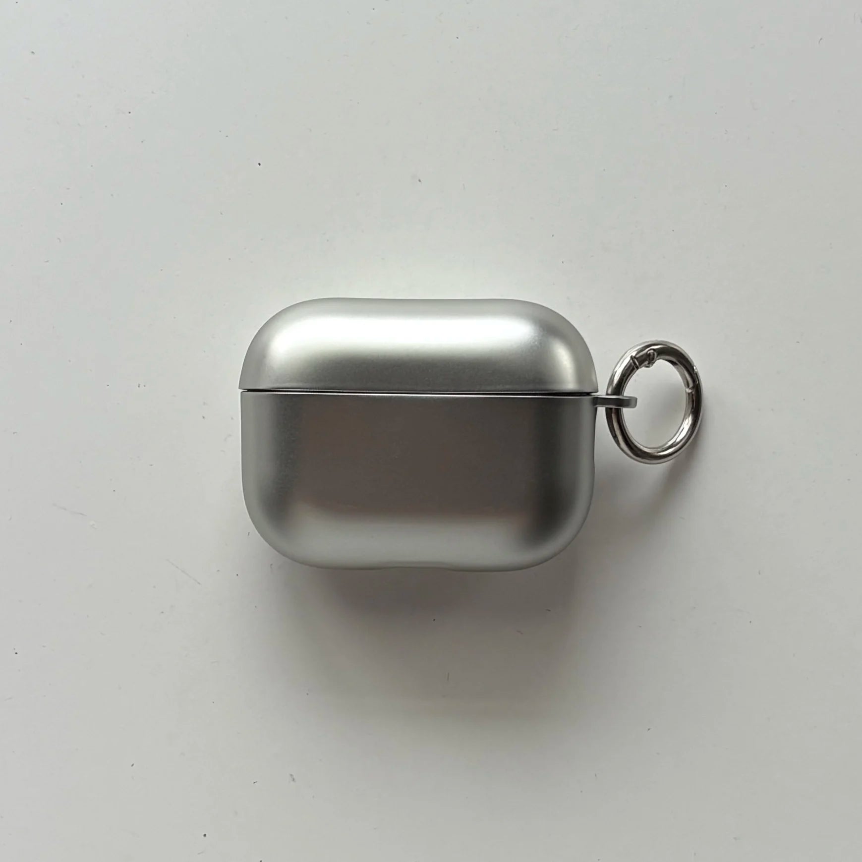 Fashion Simple Electroplated Silver Matte and Glossy Protective Earphone Case with Metal Ring for AirPods 1 2 3 4 Pro2 Pro3