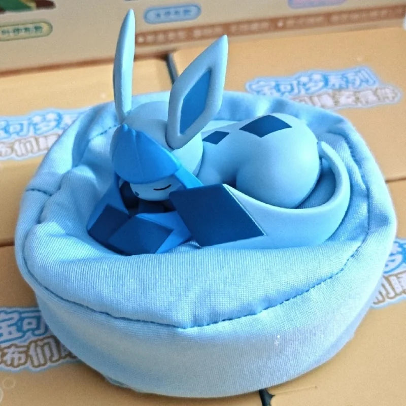New In Stock Pokemon Eevee Sleeping Position Series Blind Box Sylveon Umbreon Flareon Jolteon Anime Desktop Decoration Model Toy