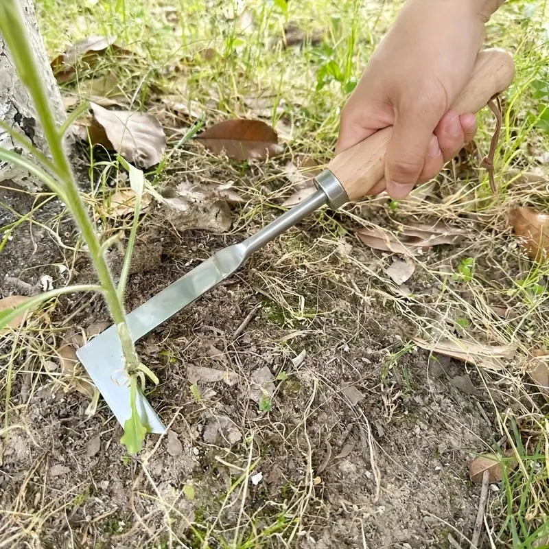 Heavy-Duty Carbon Steel Hand Shovel With Ergonomic Grip - Manual Weeding Tool For Road Cracks & Gardens