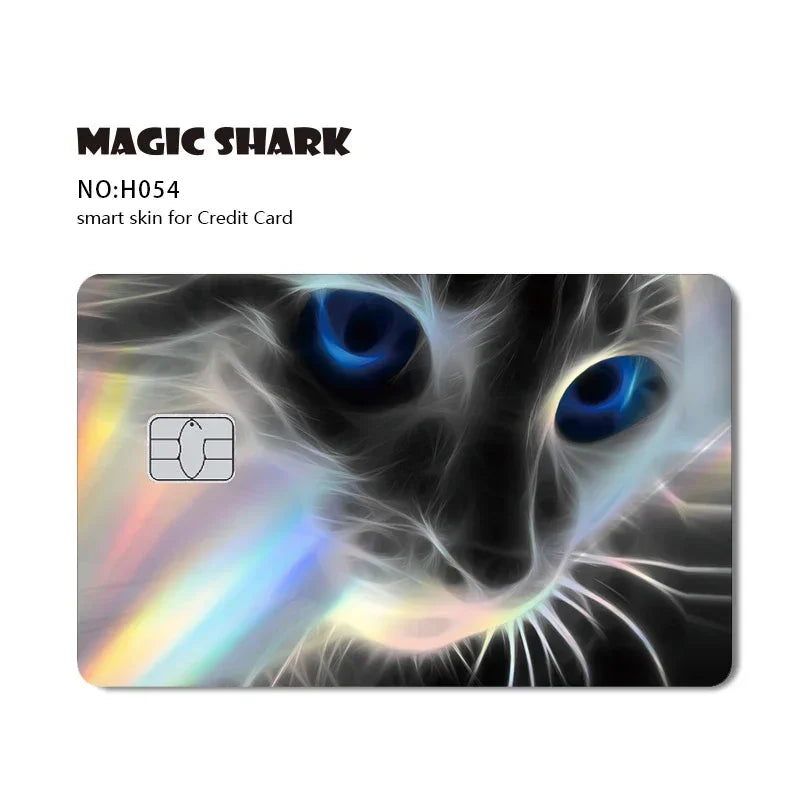 Magic Shark Mcloving Spider Anime Shinny Laser Holographic Matte Skin Film Sticker for Debit Bank Credit Card