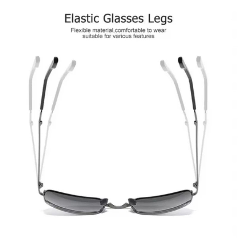 Fashion Foldable Polarized Sunglasses Vintage Men Women High-quality Photochromic Portable Folding Metal Frame Glasses UV400