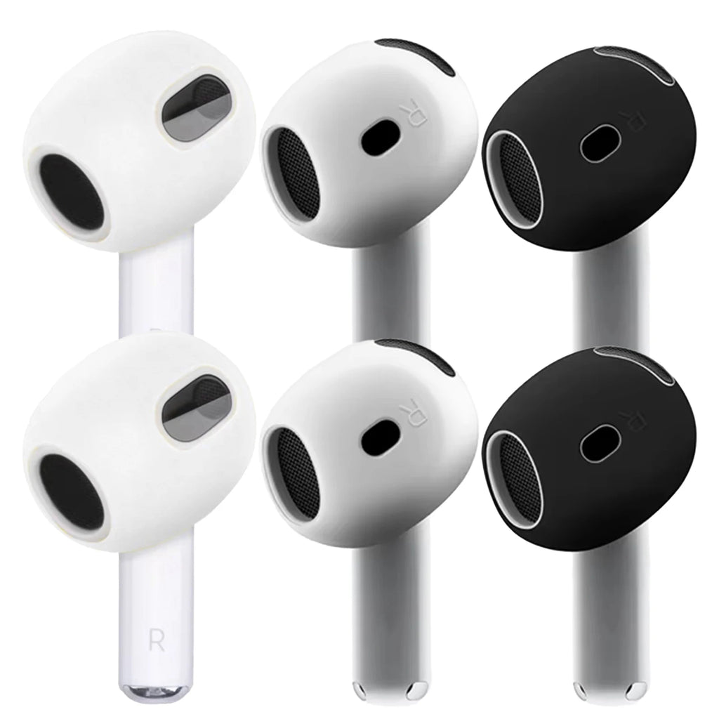 3 Pair Silicone Eartips For Apple AirPods 4 Replacement Ultra Thin Rubber Earbuds Ear Tips For Airpod 4 Anti-Slip Earphone Cover