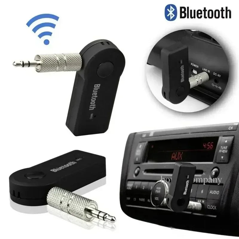 Bluetooth 5.0 Wireless Audio Receiver 3.5mm AUX Car Adapter, Mobile Phone Hands-Free Stereo Music Converter Wireless Car Adapter