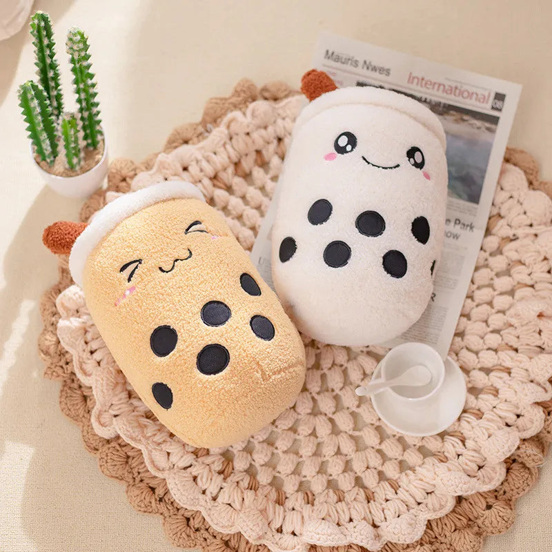 Kawaii Boba Fruit Bubble Tea All Series Cartoon Plush Toy Stuffed Animals Cute Food Milk Tea Soft Toys Room Decor Pillow Gifts