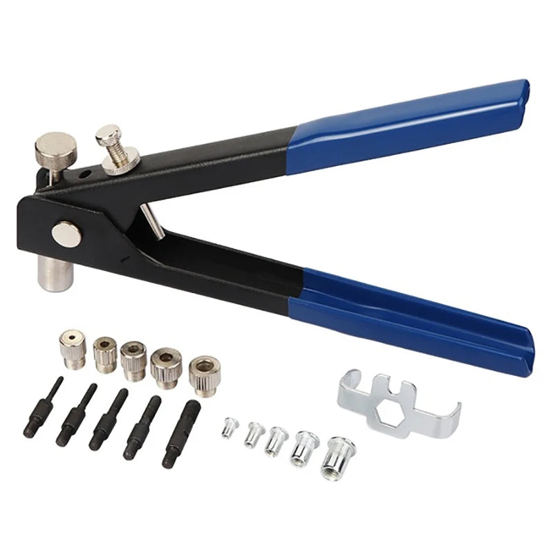 Threaded Rivet Nut Kit Mixed Aluminum Alloy Rivet Nut Gun Set M3 M4 M5 M6 M8