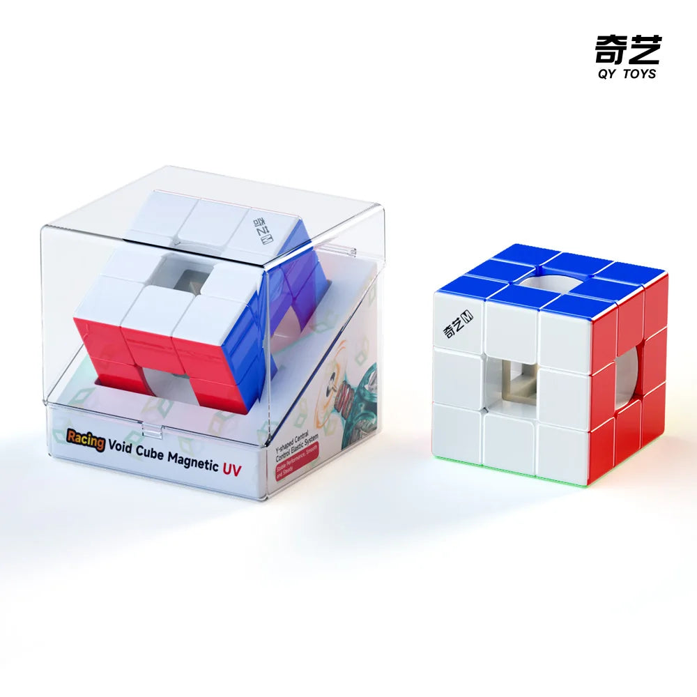 QiYi  Magic Cube Speed Void Cube Hollow Magnetic UV  Puzzle M 3x3 stress-relieving puzzle  game children's toy gift