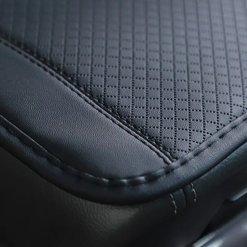 Car Armrest Cover Mat Universal PU Leather Ethnic Style Print Waterproof Non Slip Storage Box Pad Auto Styling Interior Accessor