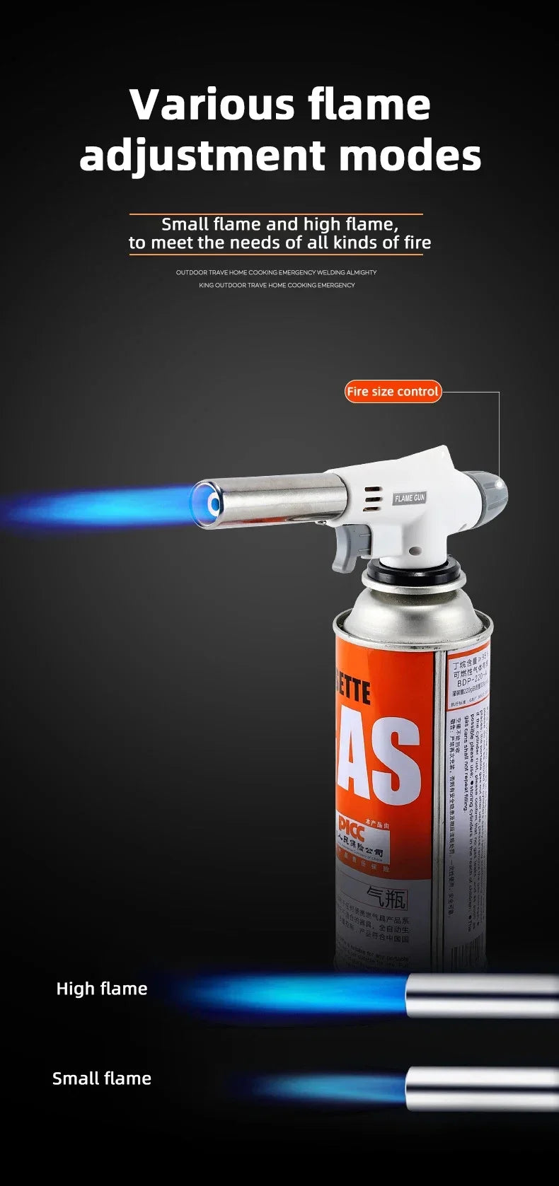 Multifunctional Barbecue Torch Burner For Camping BBQ Desserts, Soldering, Cooking Heating Tool, Household flame igniter