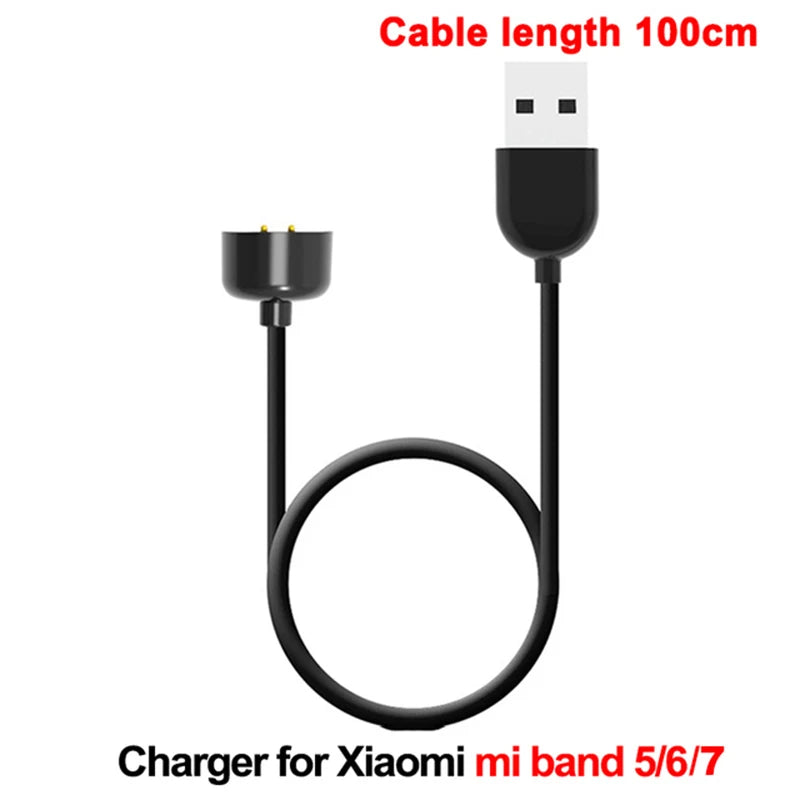Magnetic Chargers for Xiaomi Mi Band 7 Pro USB Charging Cable for MiBand 6 5 4 3 2 Pure Copper Core Power Cord Smartband Charger