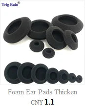 Thickened Foam Ear Pads For Headphones Sponge Replacement Cushions Covers Earphones Case 35mm 40mm 50mm 55mm 60mm 65mm 70mm 80mm