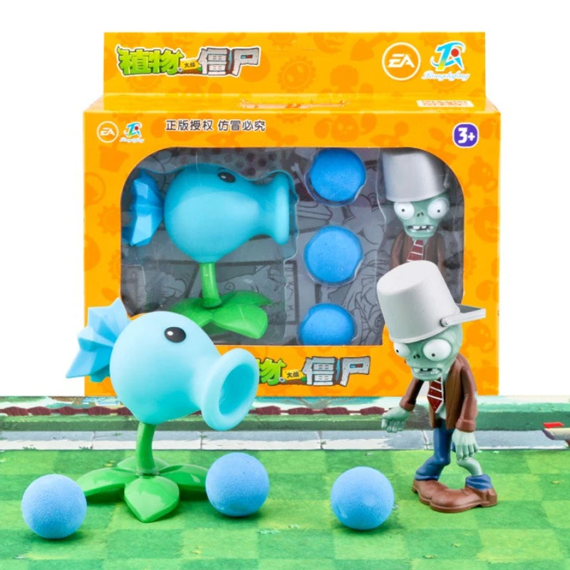 Plants Vs Zombies Cactus Peashooter Coconut Cannon A.K.E.E Character Toys 6 Style Game Figures Soft Silicone Boy Birthday Gift