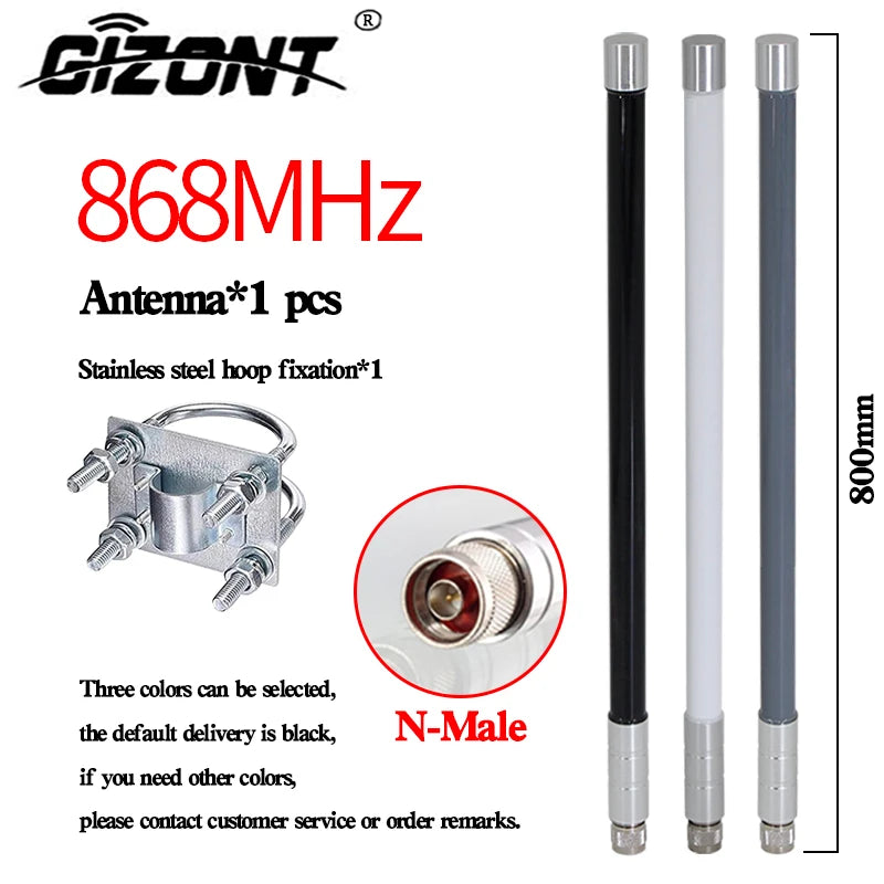 868MHz Fiberglass Antenna Outdoor OMNI Antenna 868 MHz Helium Bobcat Miner  Hotspot Antennas for Meshtastic Lorawan Long Range N