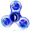 Fidget Spinner Crystal Luminous LED Light Hand Top Spinners Glow in Dark EDC Stress Relief Toys Kinetic Gyroscope for Children