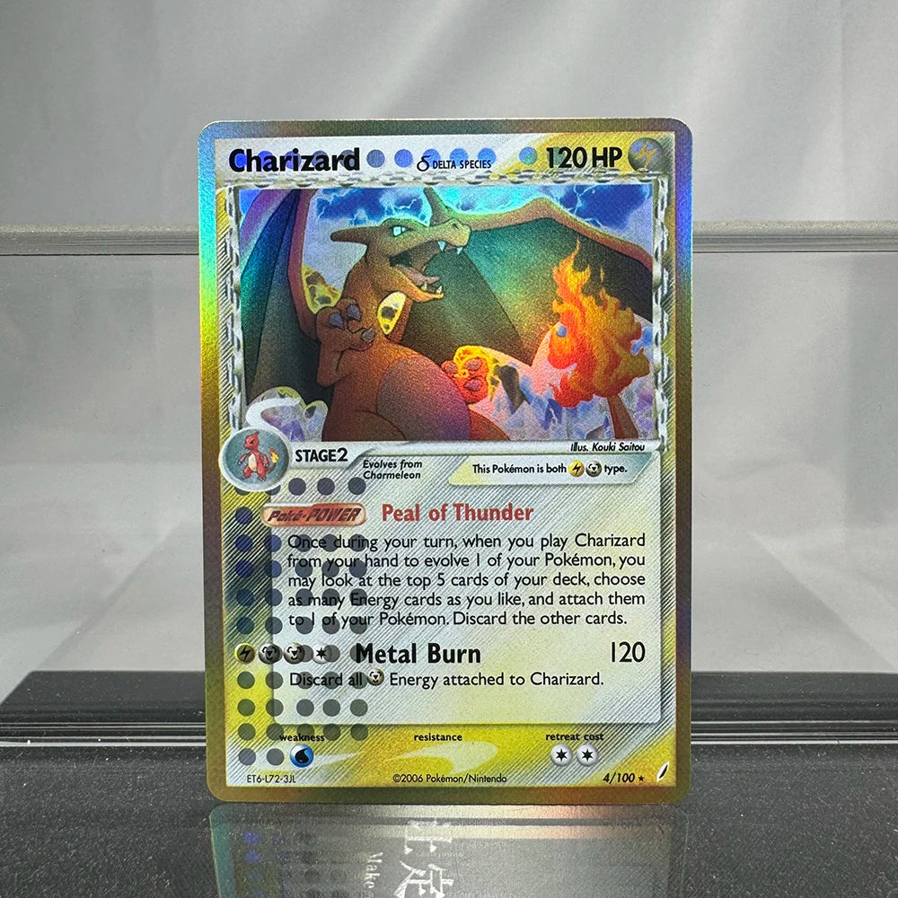 Charizard PTCG Single Collection Card 1st Edition 1996 Vmax Ex Rare Rainbow Card PKM Proxy Cards Toys Gifts