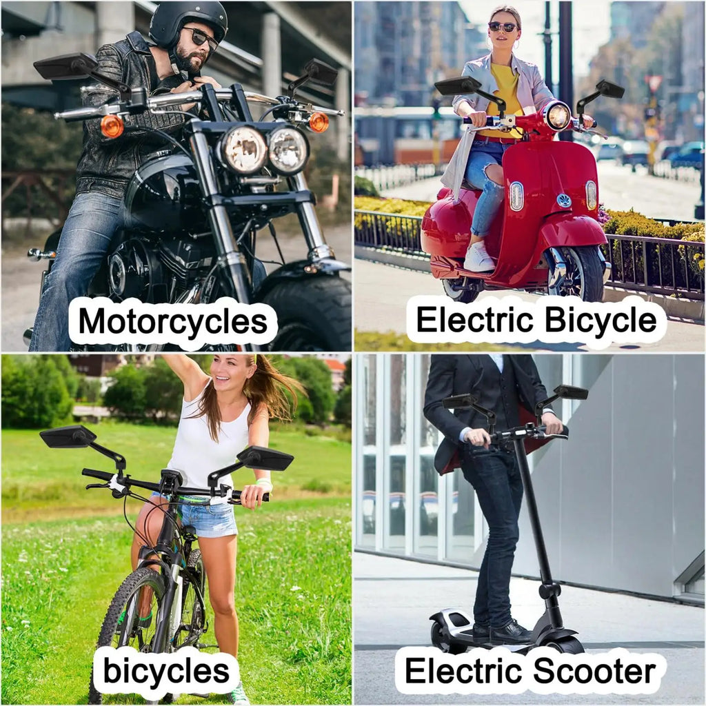DOMEN Bicycle Rearview Wide-Angle Mirror Cycling 360° Rotate Road Bike Handlebar Rear View Mirrors Bike Accessories