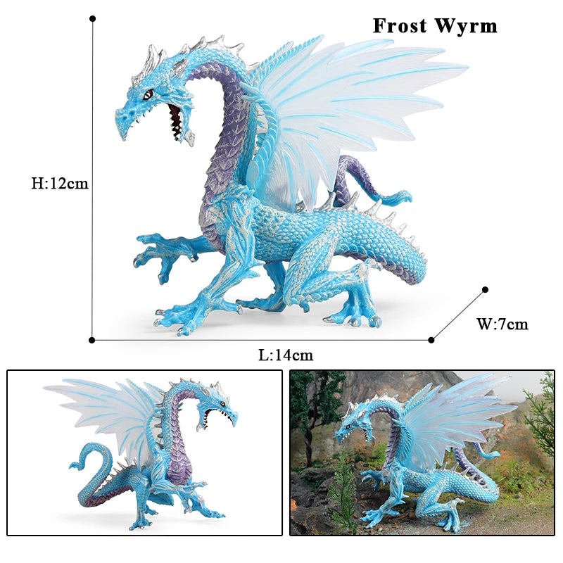 Oenux Original Savage Dinosaurs Myth Dragon Animals Model Fire Bull Octopus Monster Crab Action Figures Kids Collection Toy Gift