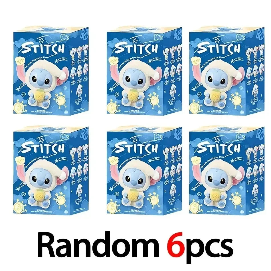 NEW Stitch Eat Something Before Sleep Series Blind Box Plush Dolls Pendant Cute Doll Ornament Mystery Box Surprise Toys Gifts