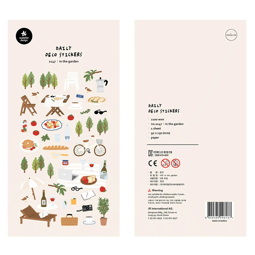 Korean Import Original Suatelier Collection Kawaii Daily Stickers Scrapbooking Diy Journal Stationery Sticker Deco Art Supplies