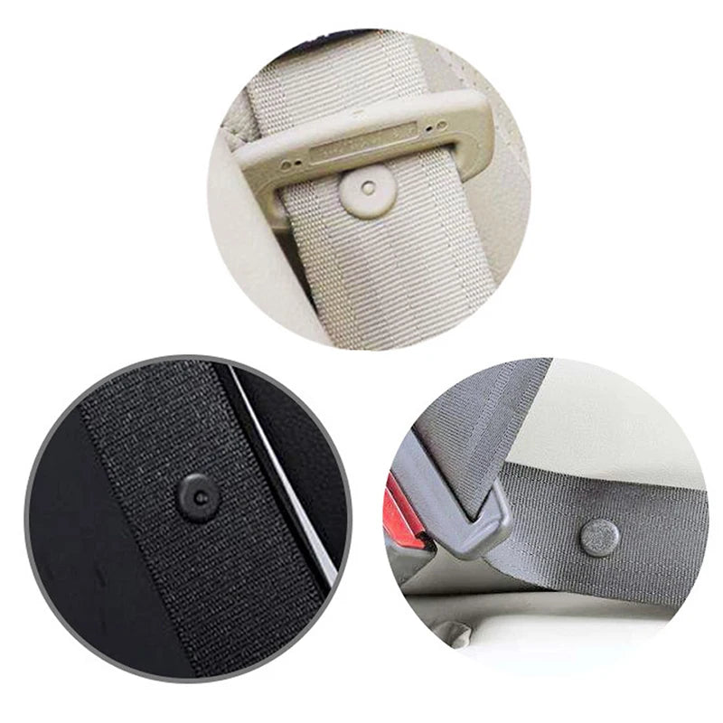 5/10pcs Car Safety Seat Belt Stopper Buckle Auto Seat Belt Spacing Limit Stop Plastic Anti-slip Seat Belt Stop Button