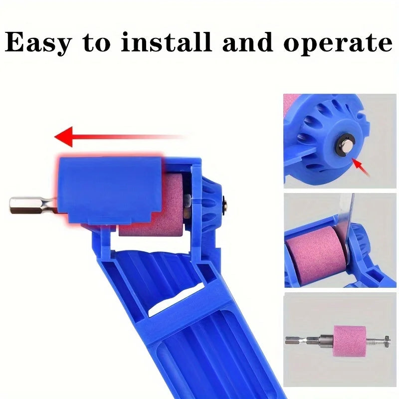 1pc Portable Drill Bit Sharpener With Grinding Wheel For Quick And Easy Sharpening Of Nail Drill Bits, Sharp And Ready