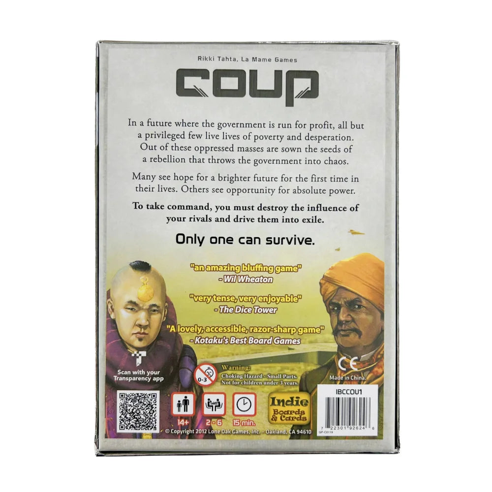 Indie Boards and Cards | Coup | Card Game Coup Reformation 2nd Edition Expansion Card Game