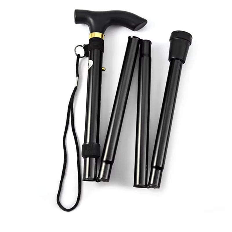 Lightweight Foldable Walking Stick for Hiking Travel & Elderly Support Crutch