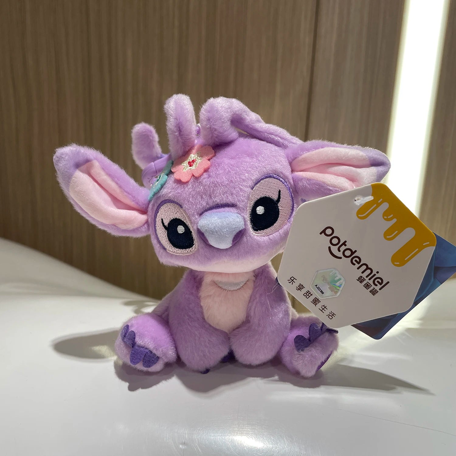 Genuine Disney Stitch Lotso Plush Toys Keychain Pendant Accessories Cute Cartoon Stuffed Doll Key Ring Toys Key Chain Gift