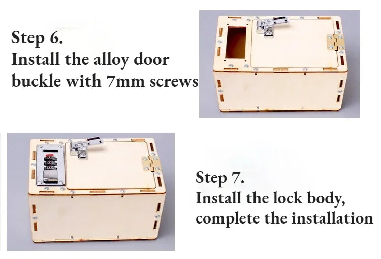 DIY Wooden Password Box for Kids Assembling Manual Machine Code Box Mechanical Lockbox Science Experimental Money Financial Toys