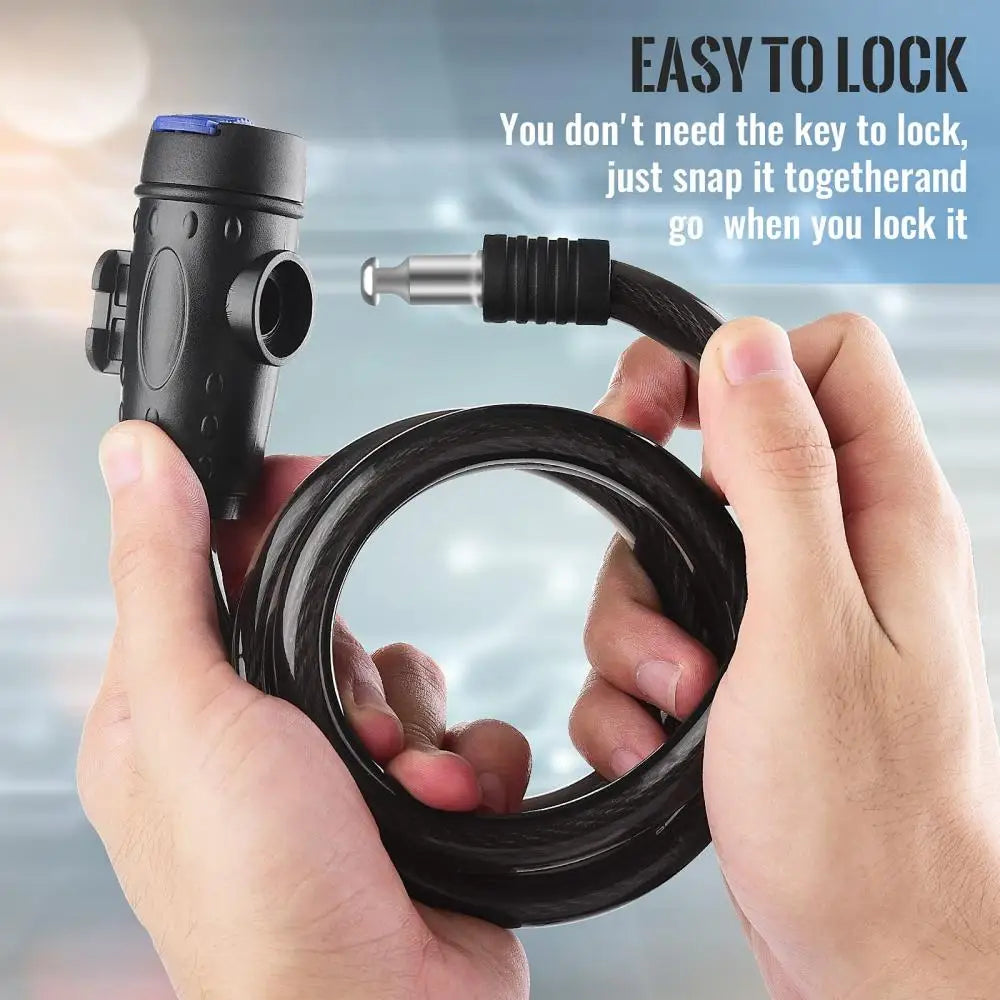 DOMEN Bicycle  Anti-Theft Chain Lock Bike Portable Metal Steel With 2Keys Safety Lock Motorcycle Bike Lock Bicycle Accessories