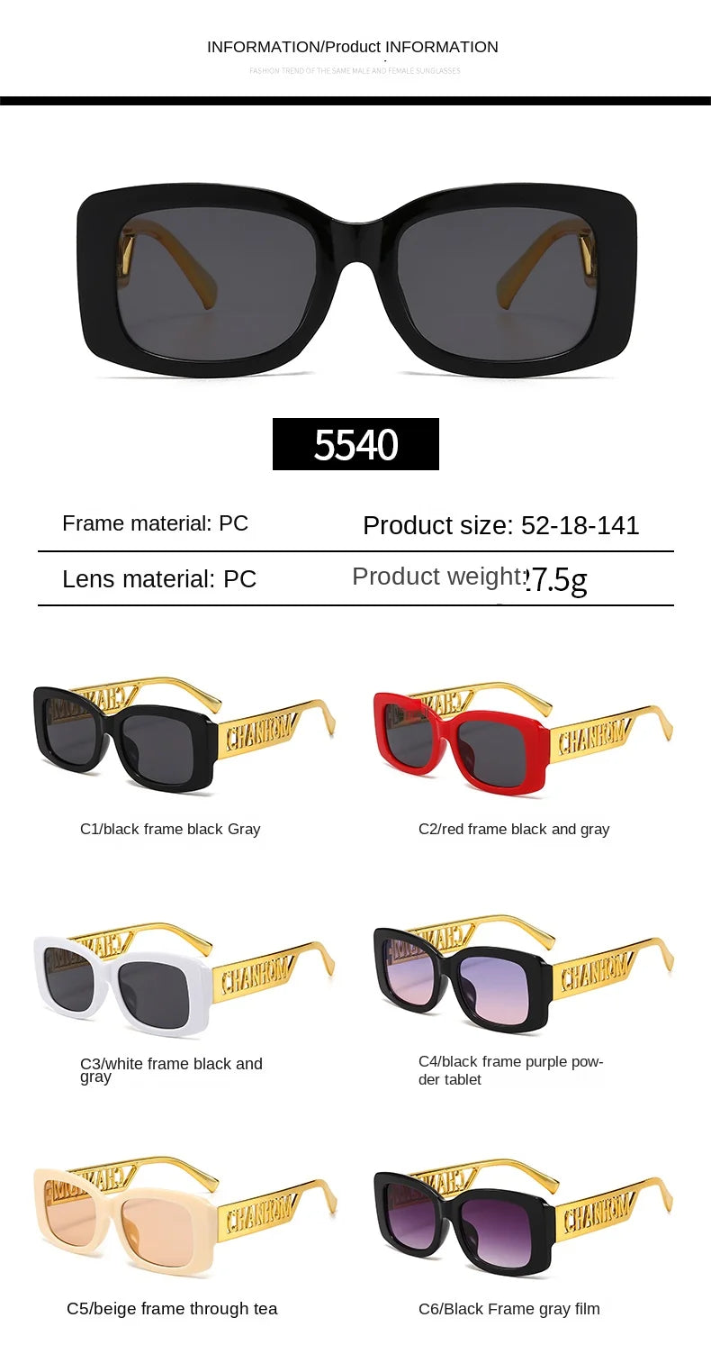 Fashion Fishing Sunglasses Male Female Black Frame Letter Palm Hip-hop Trend Brand High-end Sense Sunglasses Travel Sunglasses