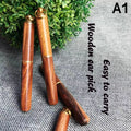 Portable Solid Wood Mini Ear Cleaner Keychains Ear Wax Removal Tool Nettoyage Oreille Earpick Ear Spoon Attached Key Ring