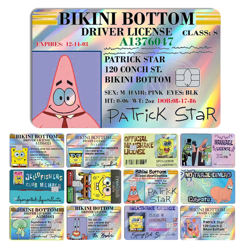 Magic Shark 2026 New Arrival Funny Cute Cartoon Holographic Sticker Laser Film Shinny Skin for Debit Credit Bank Card